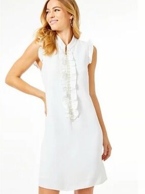 NWT Lilly Pultizer Adalee Shift Dress White Sz 14